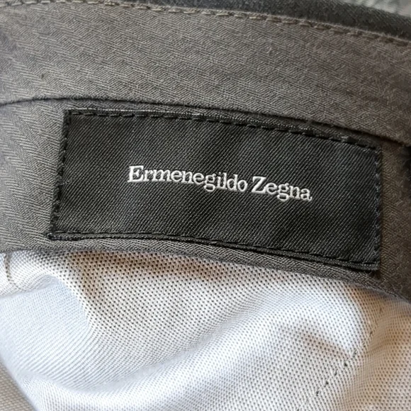 Ermenegildo Zegna Wool Dress Pants 34X28.5 Dark Gray 50 Regular Straight Leg - Picture 3 of 16